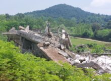 تخریب ۳ ویلای غیرمجاز درحال ساخت در چماچای شفت